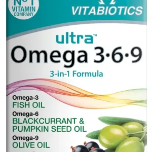 Ultra Omega 3-6-9 , 60 Capsules